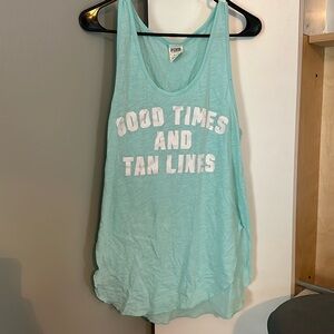 pink brand tank top teal